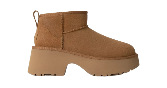 נעלי האג | מגפי האג פלטפורמה עקב UGG Women's Classic Ultra Mini New Heights Chestnut
