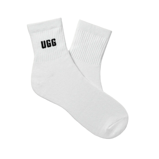 UGG Quinlin Logo White Socks