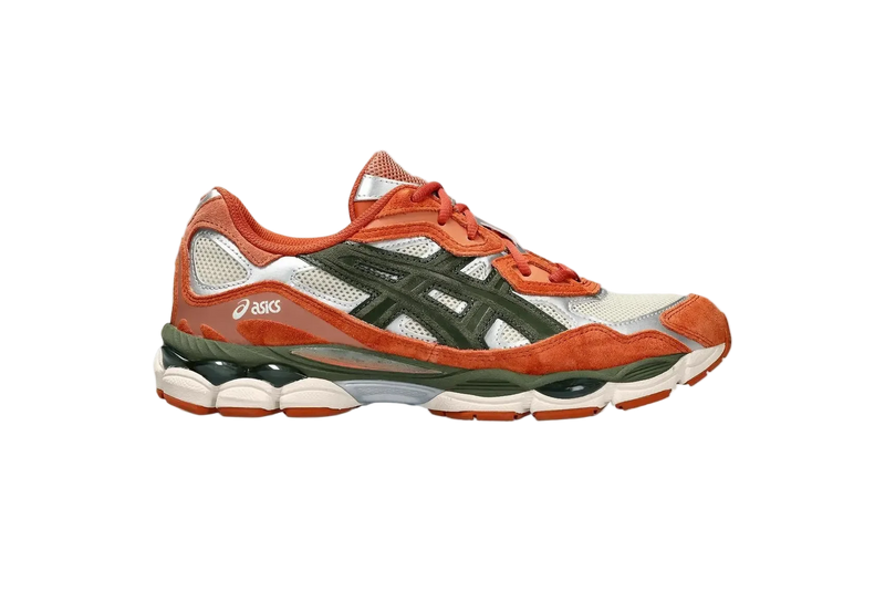 ASICS Gel-NYC Oatmeal Forest Green Orange