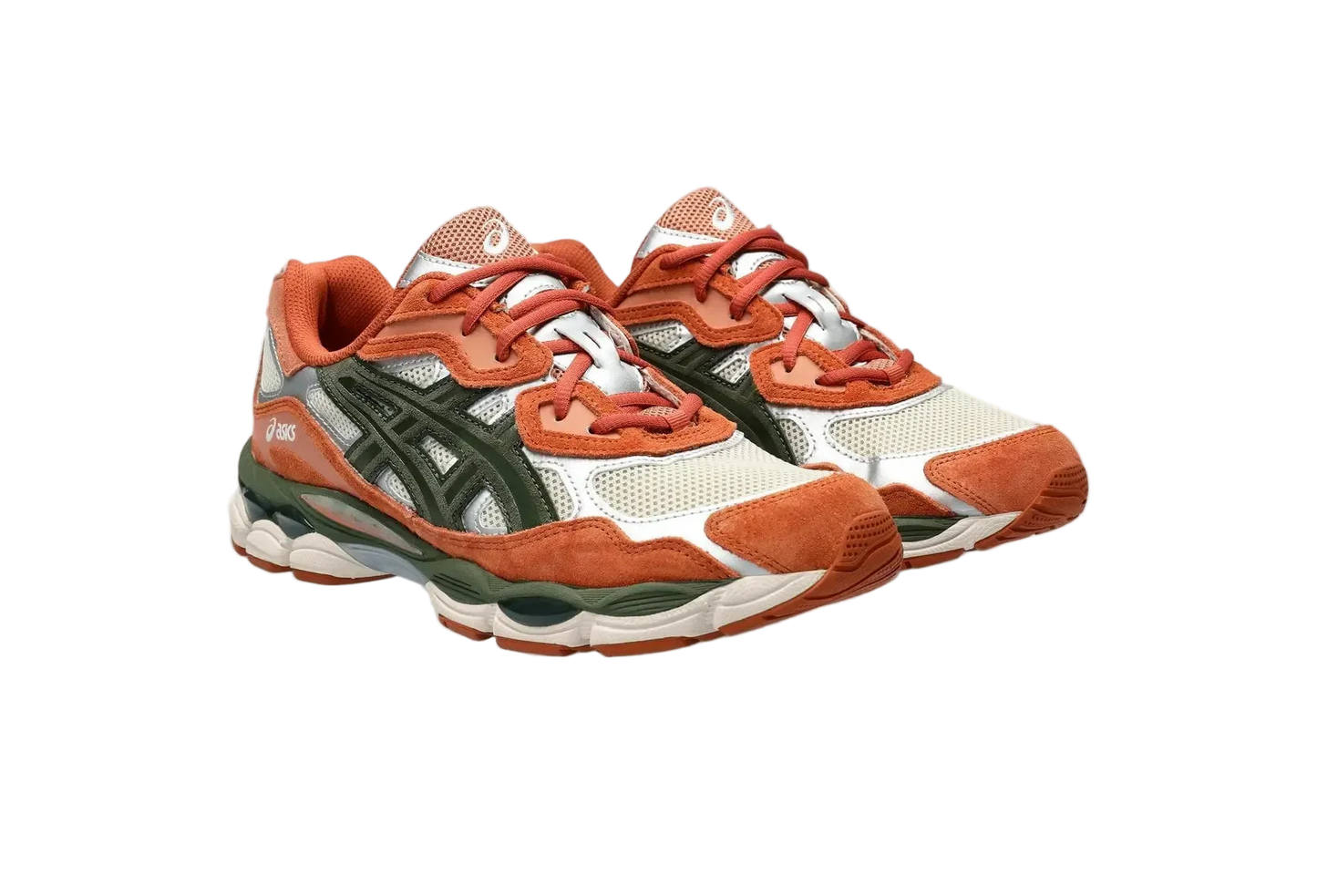 ASICS Gel-NYC Oatmeal Forest Green Orange