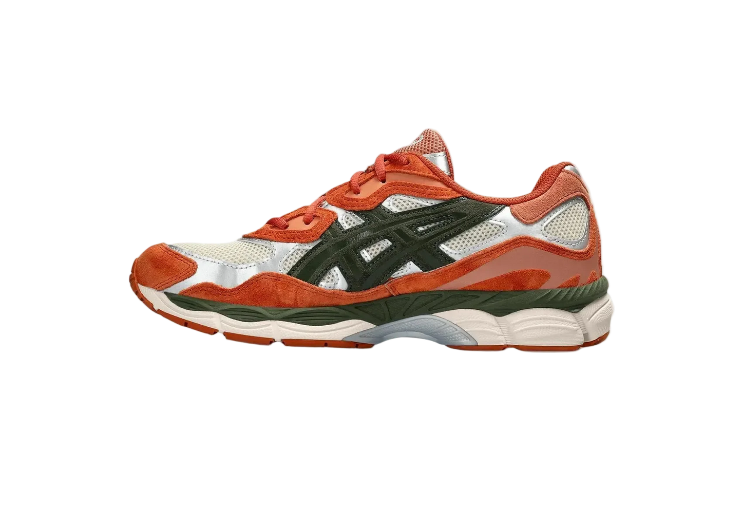 ASICS Gel-NYC Oatmeal Forest Green Orange