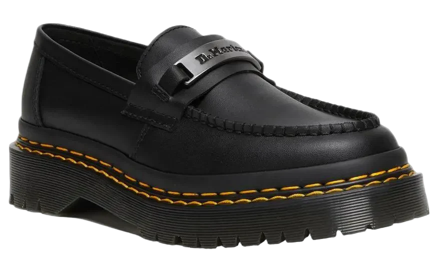Dr. Martens Penton Bex Double Stitch Leather Loafers Black Poly Rip Stop + Element