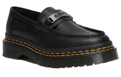 Dr. Martens Penton Bex Double Stitch Leather Loafers Black Poly Rip Stop + Element