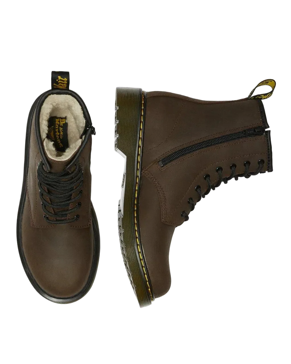 Dr. Martens Youth 1460 Faux Fur Lined Lace Up Boots