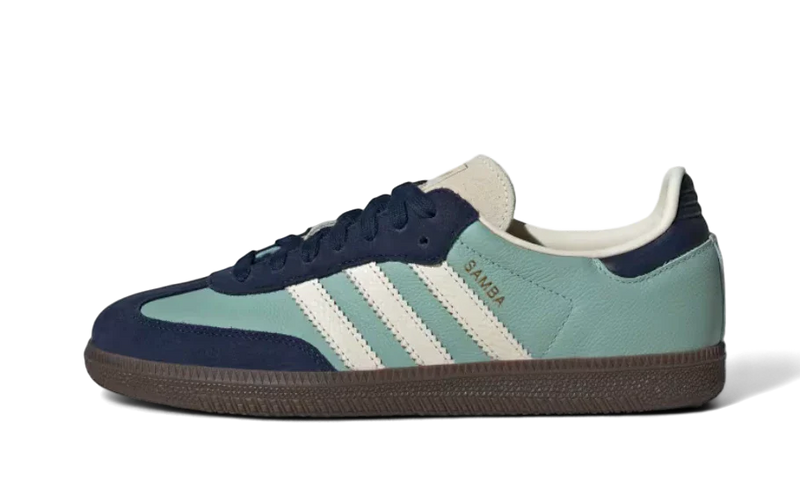 אדידס סמבה פלטפורמה | Adidas Samba OG Hazy Green Night Indigo