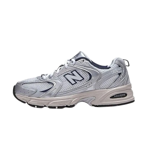 New Balance 530 Silver Metallic with Summer Fog and NB Navy