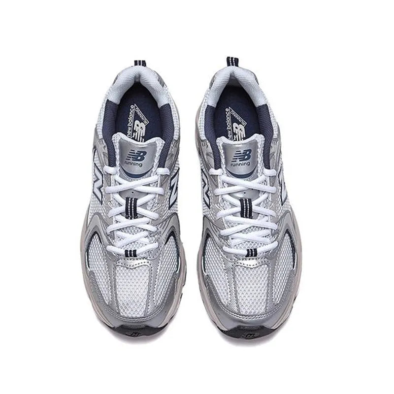 New Balance 530 Silver Metallic with Summer Fog and NB Navy