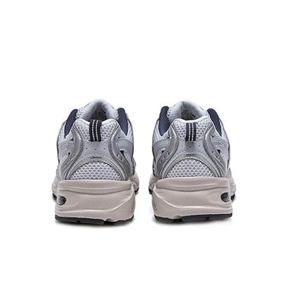 New Balance 530 Silver Metallic with Summer Fog and NB Navy