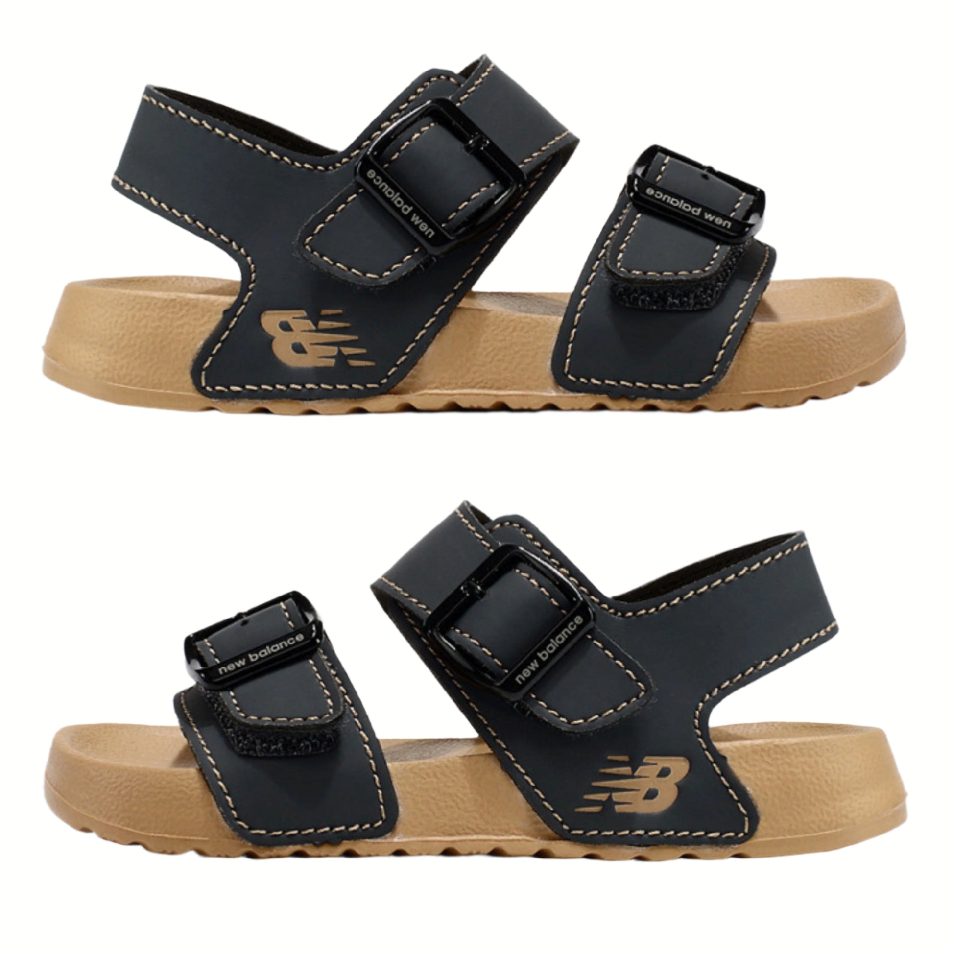 New Balance Kids Sandals Camel Black