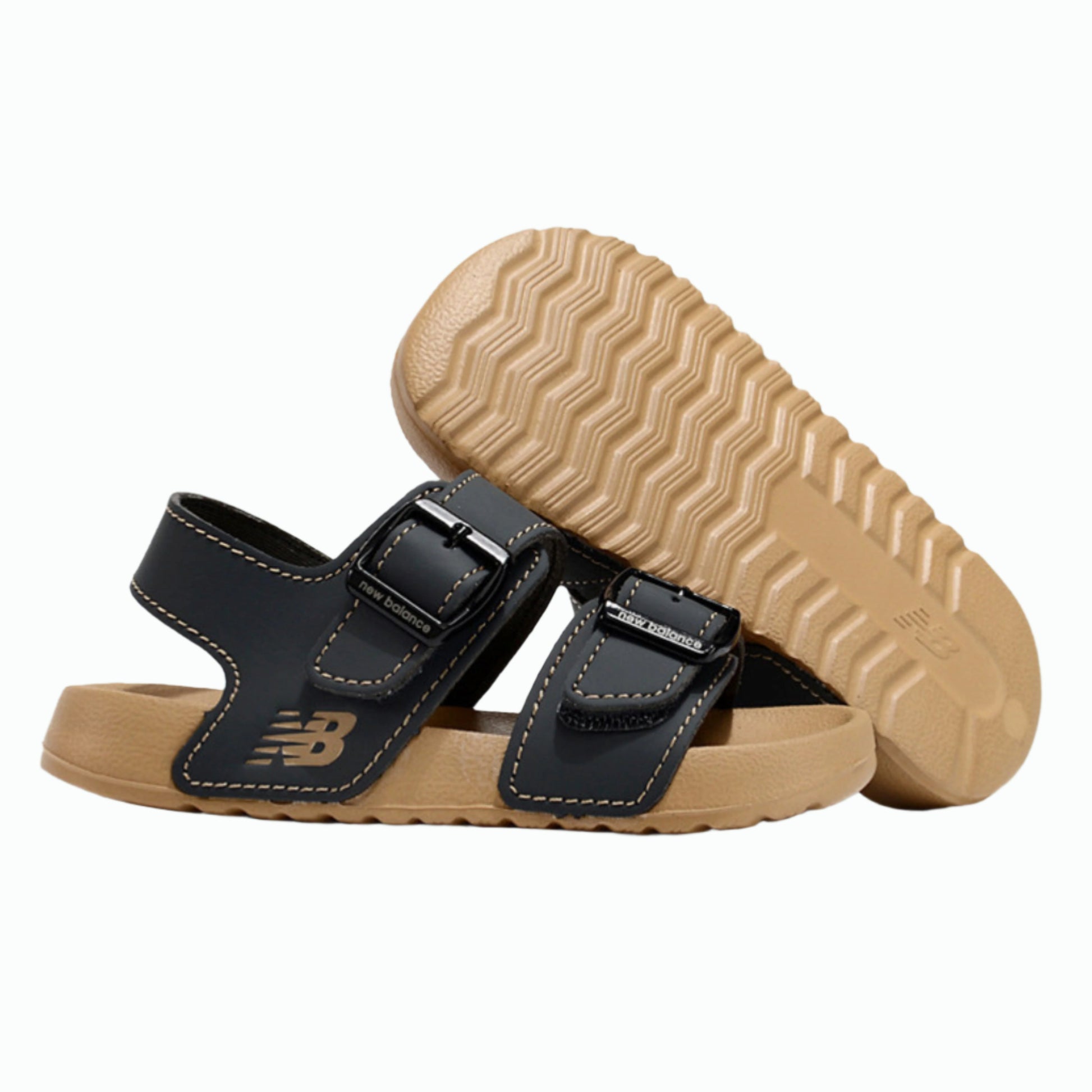 New Balance Kids Sandals Camel Black