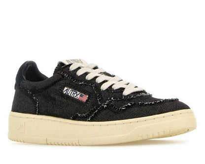 Autry Medalist Denim Lace-Up Sneakers