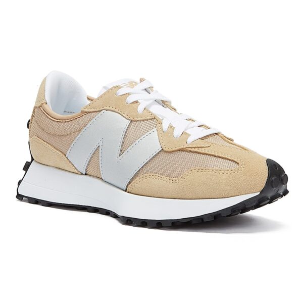 NEW BALANCE 327 WOMENS BEIGE / SILVER TRAINERS