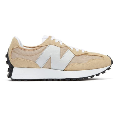 NEW BALANCE 327 WOMENS BEIGE / SILVER TRAINERS