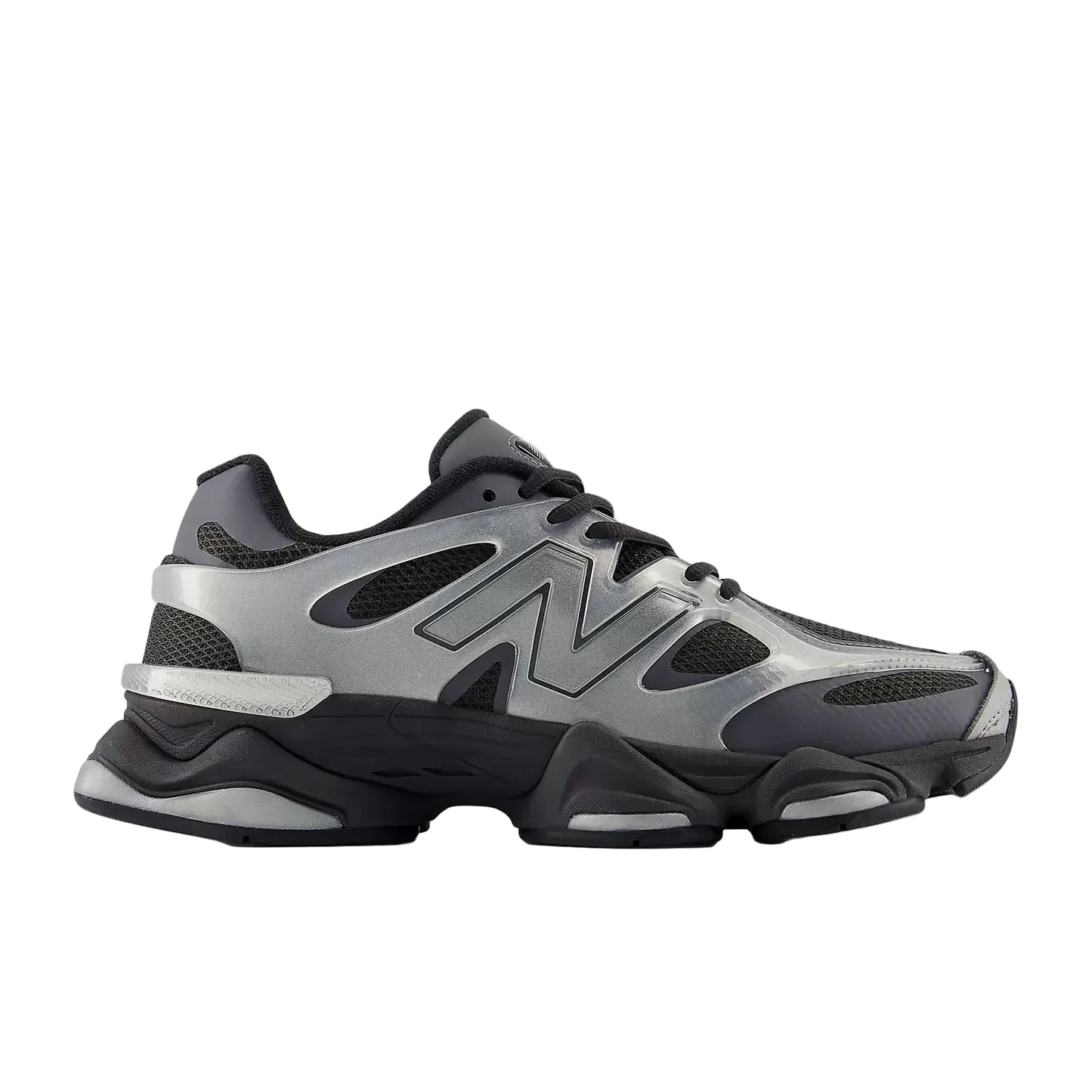 New Balance 9060X – Silver Metallic with Black Cement