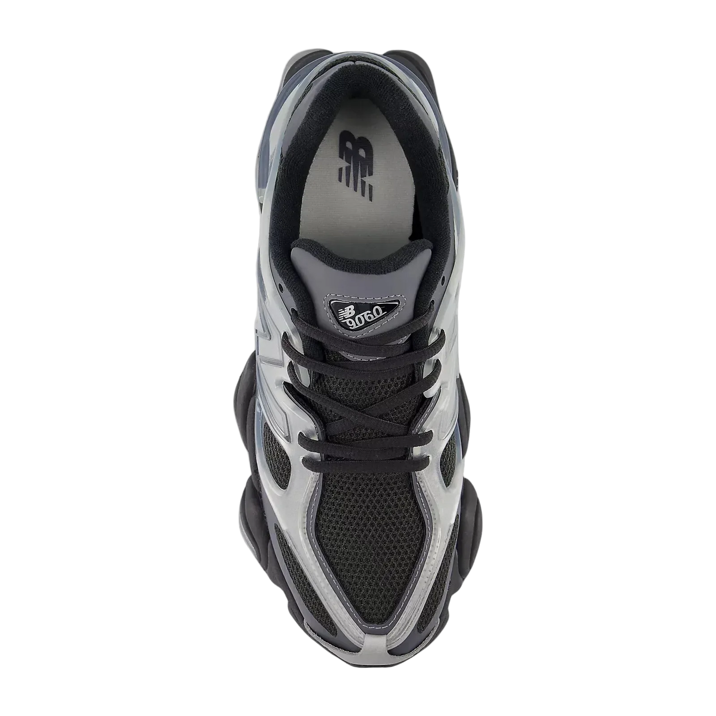 New Balance 9060X – Silver Metallic with Black Cement
