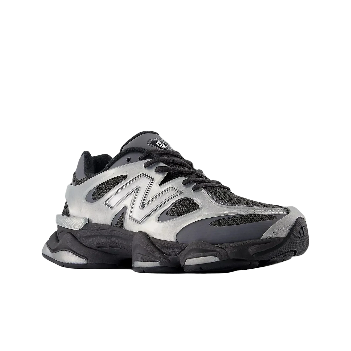 New Balance 9060X – Silver Metallic with Black Cement